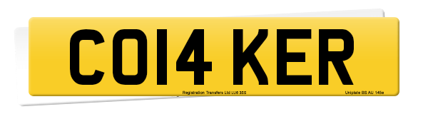 Registration number CO14 KER